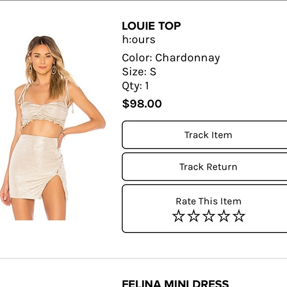 H:ours Louie Champagne matching set size small - Picture 2 of 5